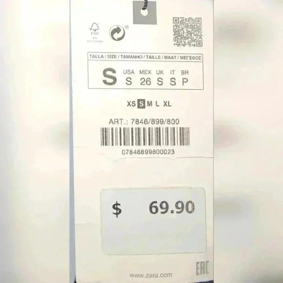 NWT Zara Black Satin Effect Cowl Neck Midi Slip Dress, Size S - Picture 9 of 10